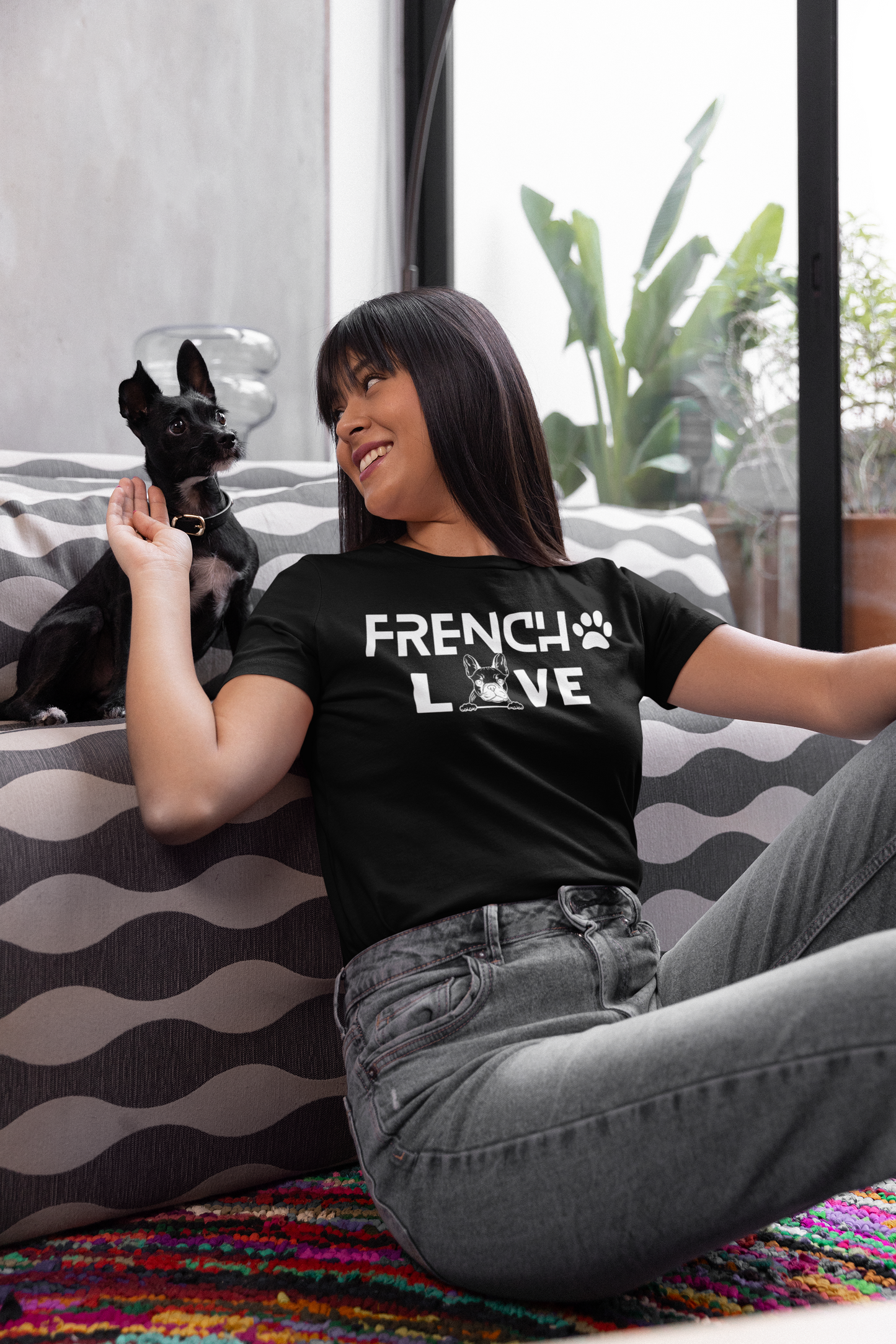 Frenchie Love Short Sleeve Tee Unisex